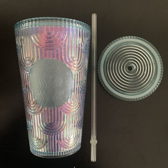 Starbucks Spring 2022 Mermaid Iridescent Holographic Wave Cold Cup Tumbler 16oz - Picture 8 of 8